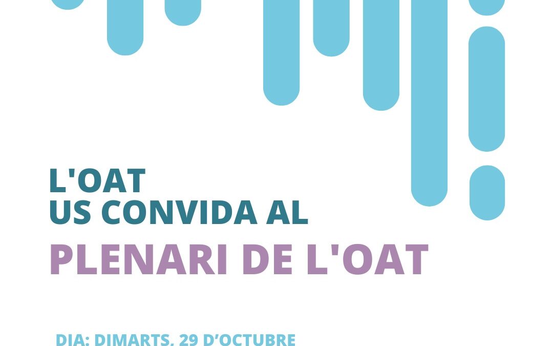 OAT OS INVITA AL PRÓXIMO PLENARIO